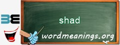 WordMeaning blackboard for shad